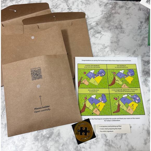 The Forest Feast 1000 Jigsaw Puzzle Magic Puzzle Company Series Two S. Coleman - Picture 8 of 12